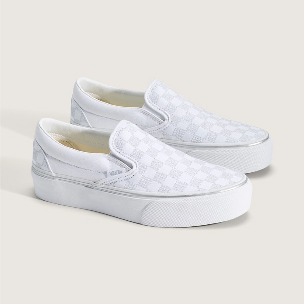 Vans Classic White Checkered Slip-Ons VN000EA9SLV